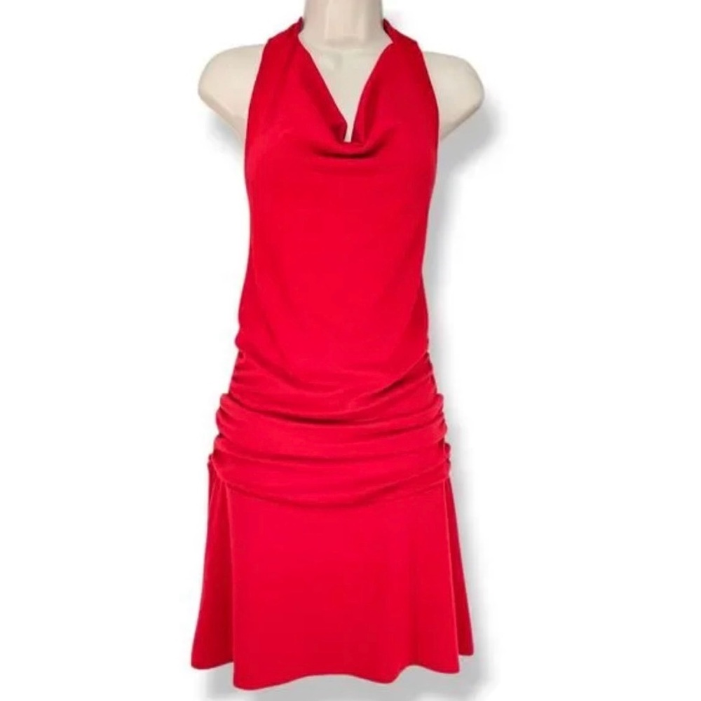 NWOT Free People Beach Valerie Halter Jersey knit Mini Dress in Red Sz M - Picture 6 of 10